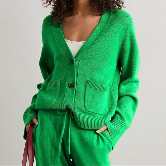 Lisa Yang Sweaters - ❌ SOLD ❌ Lisa Yang Cashmere Cardigan and Bralette Set in Green